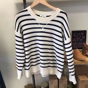 Madewell Striped Cashmere Sweatshirt